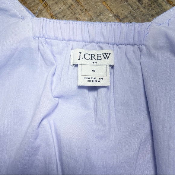 J. Crew Ruffle Shoulder Blue Mini Dress - Picture 7 of 8